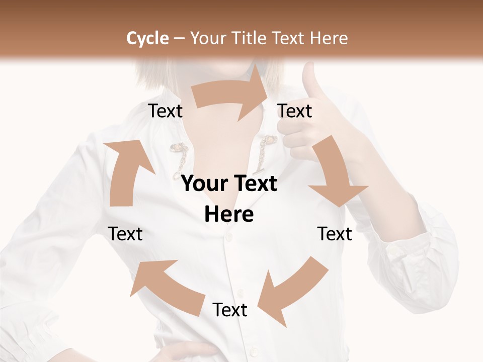 Businessperson Model Hands PowerPoint Template