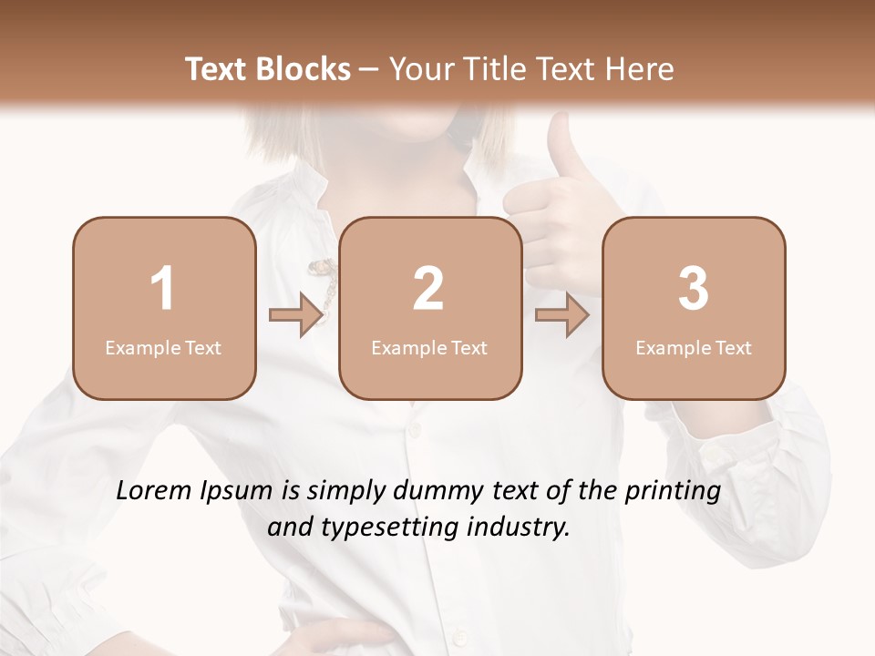 Businessperson Model Hands PowerPoint Template