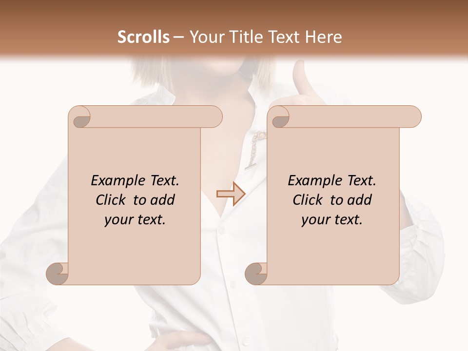 Businessperson Model Hands PowerPoint Template