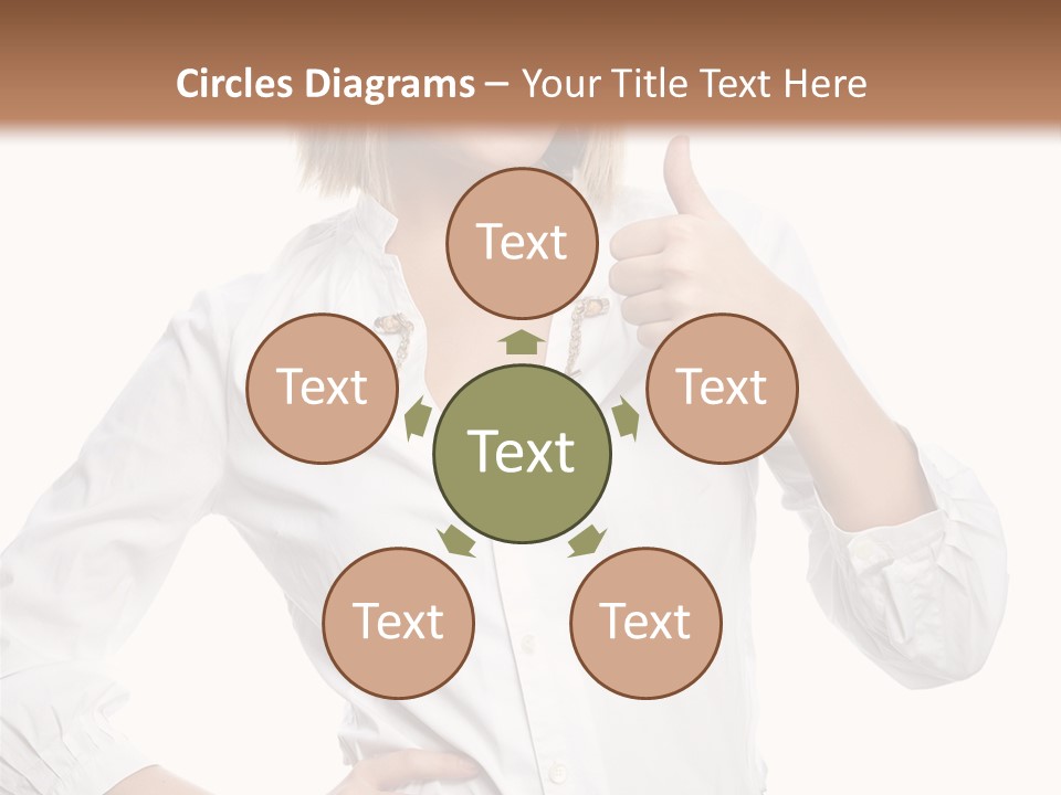 Businessperson Model Hands PowerPoint Template