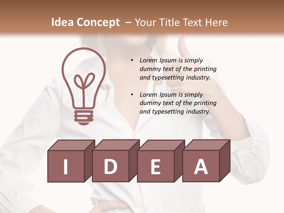 Businessperson Model Hands PowerPoint Template