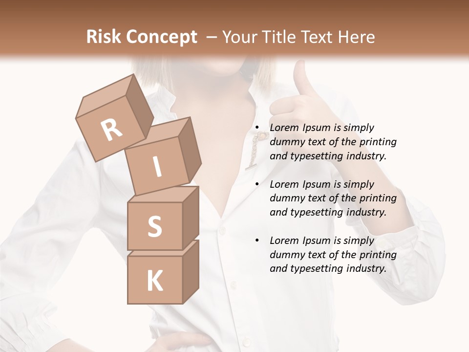 Businessperson Model Hands PowerPoint Template