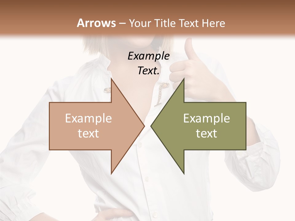 Businessperson Model Hands PowerPoint Template