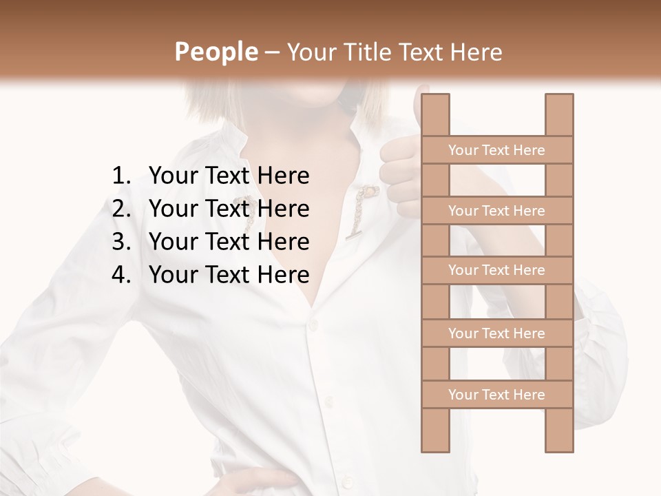 Businessperson Model Hands PowerPoint Template