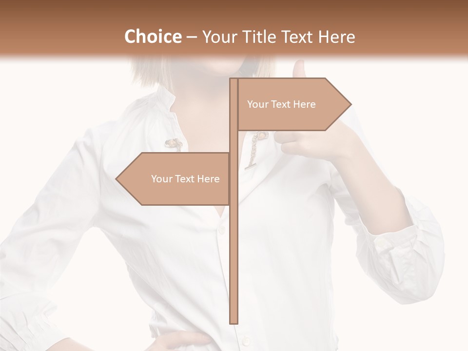 Businessperson Model Hands PowerPoint Template