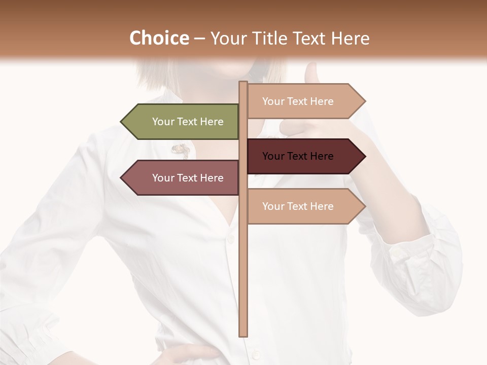 Businessperson Model Hands PowerPoint Template