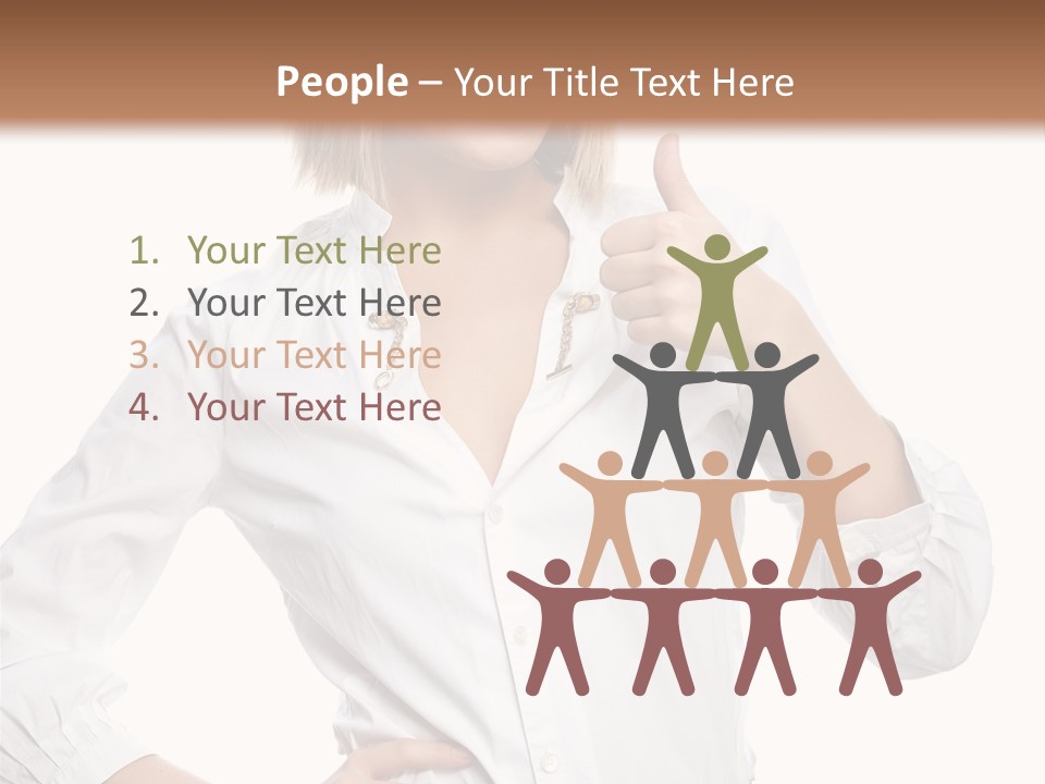 Businessperson Model Hands PowerPoint Template