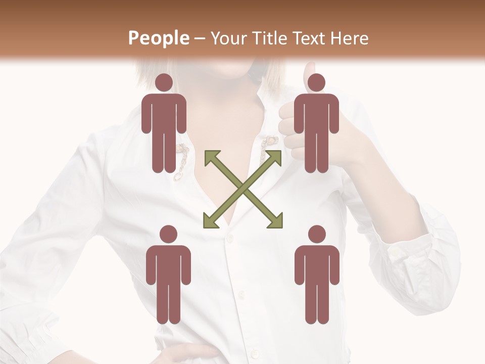 Businessperson Model Hands PowerPoint Template