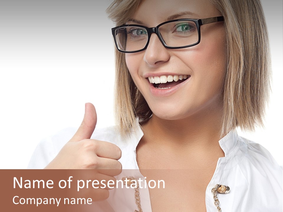 Successful Corporate Smiling PowerPoint Template