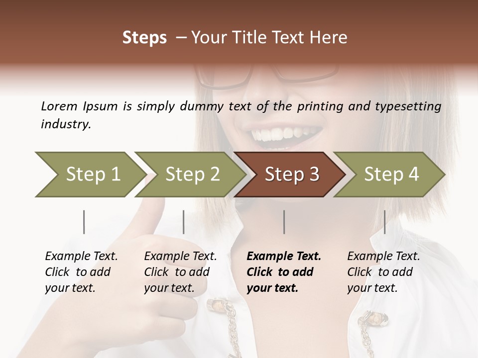 Successful Corporate Smiling PowerPoint Template