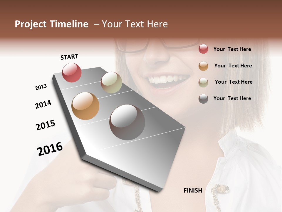 Successful Corporate Smiling PowerPoint Template
