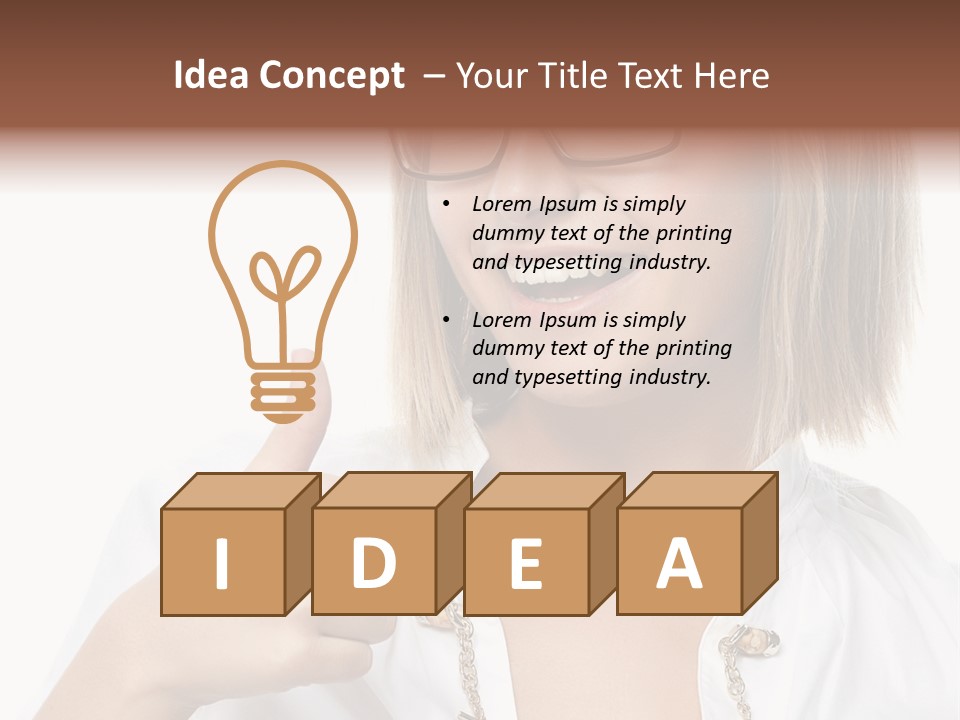 Successful Corporate Smiling PowerPoint Template