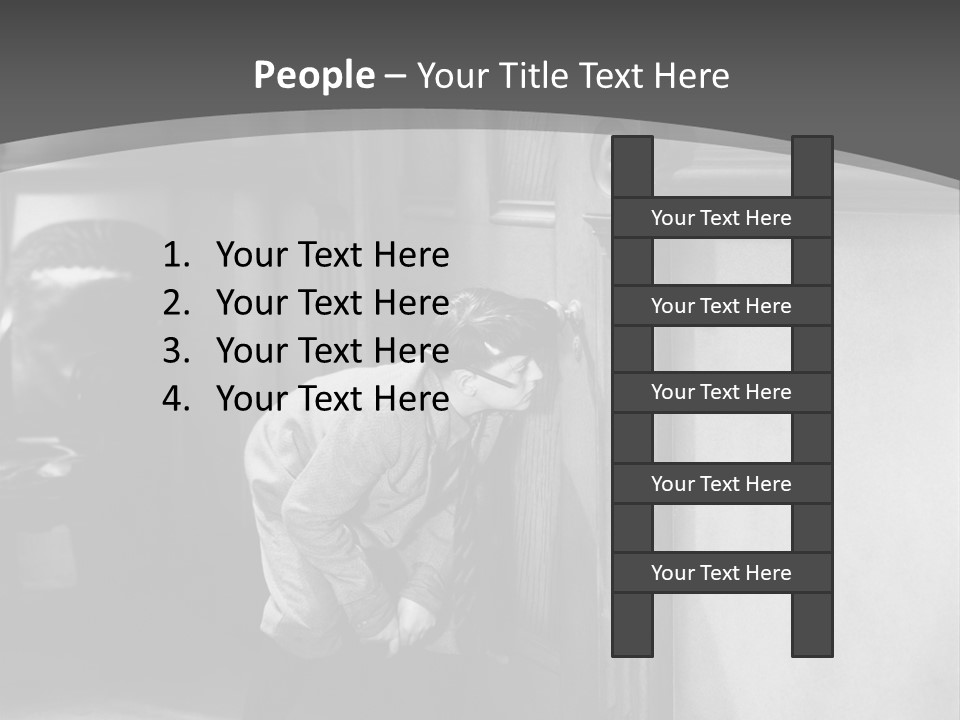 Male Furtive Teenage Boys PowerPoint Template