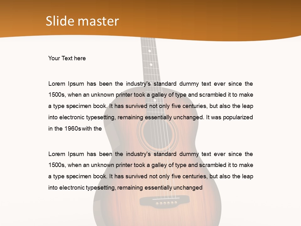 Guitarist Guitar Vintage PowerPoint Template