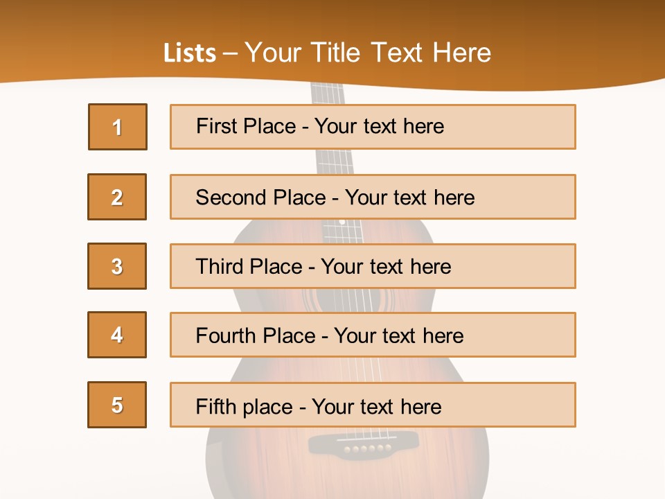 Guitarist Guitar Vintage PowerPoint Template