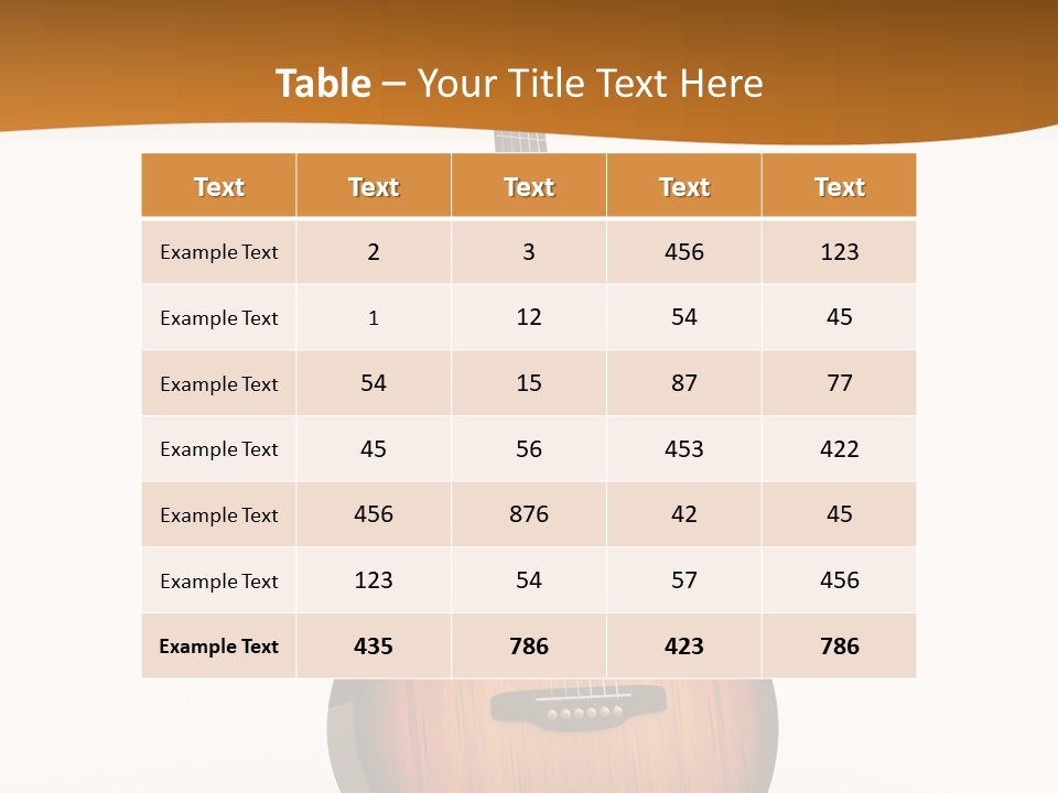 Guitarist Guitar Vintage PowerPoint Template