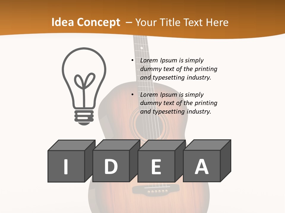 Guitarist Guitar Vintage PowerPoint Template