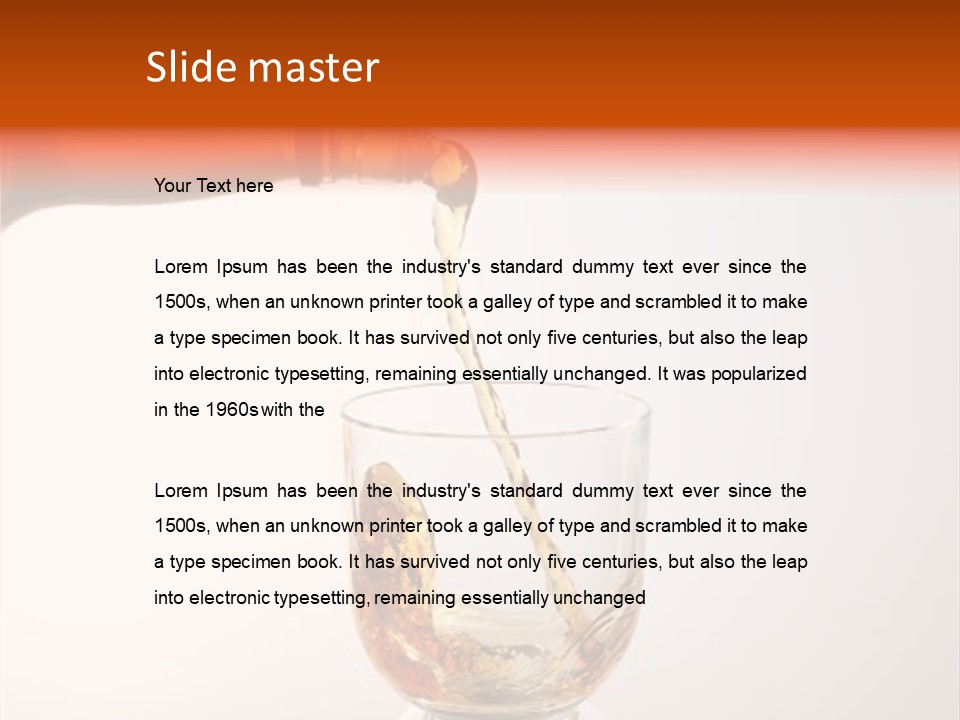 Whisky Scotch Pour PowerPoint Template