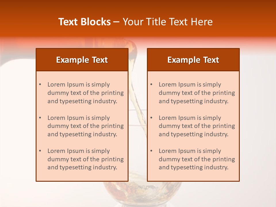 Whisky Scotch Pour PowerPoint Template