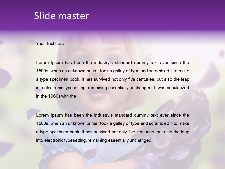 Female Laughing Color PowerPoint Template