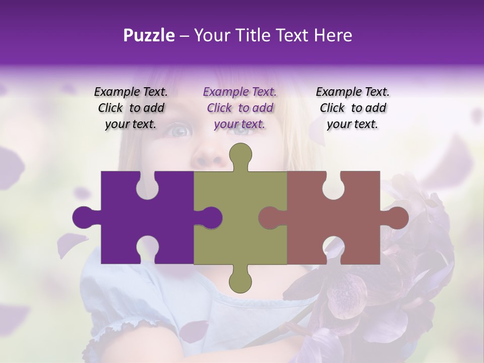 Female Laughing Color PowerPoint Template