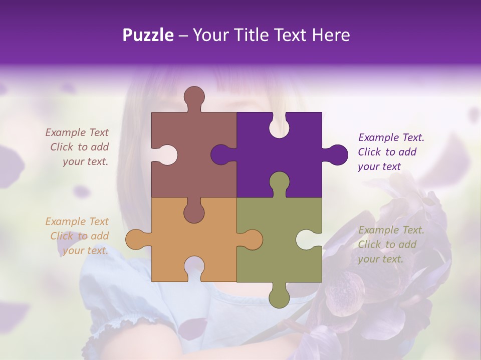 Female Laughing Color PowerPoint Template