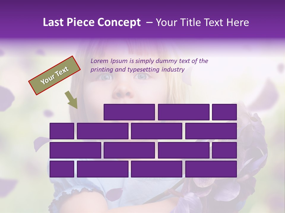 Female Laughing Color PowerPoint Template