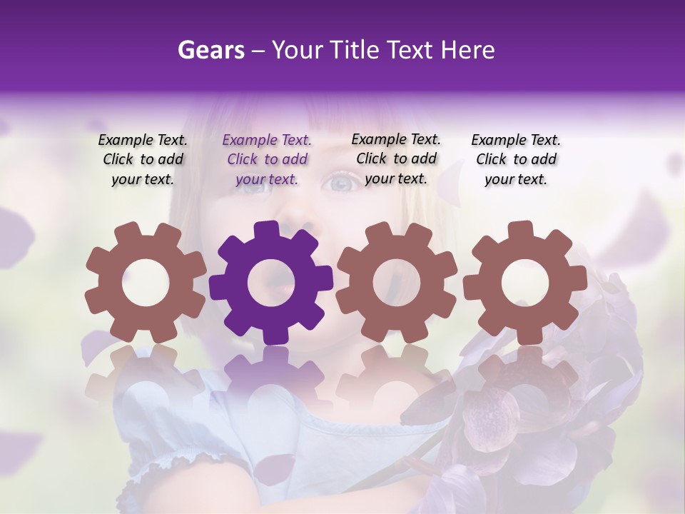 Female Laughing Color PowerPoint Template