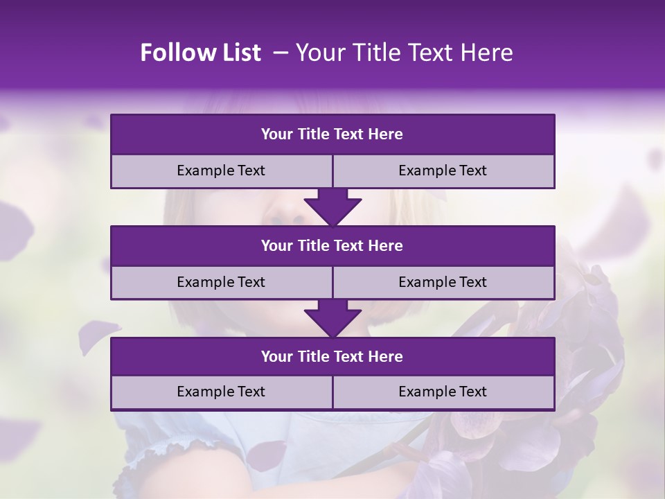 Female Laughing Color PowerPoint Template