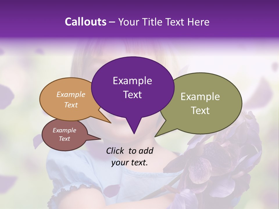 Female Laughing Color PowerPoint Template