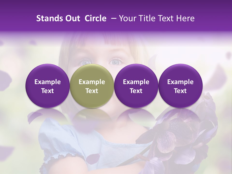 Female Laughing Color PowerPoint Template