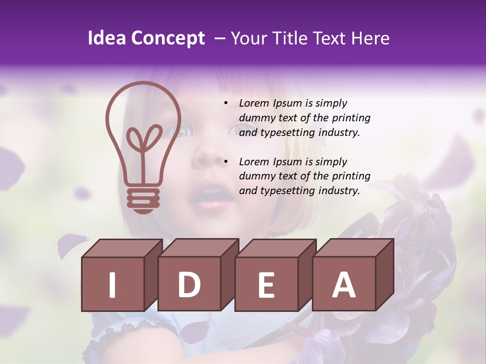 Female Laughing Color PowerPoint Template