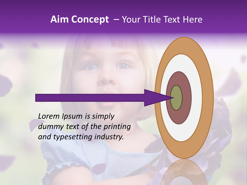 Female Laughing Color PowerPoint Template