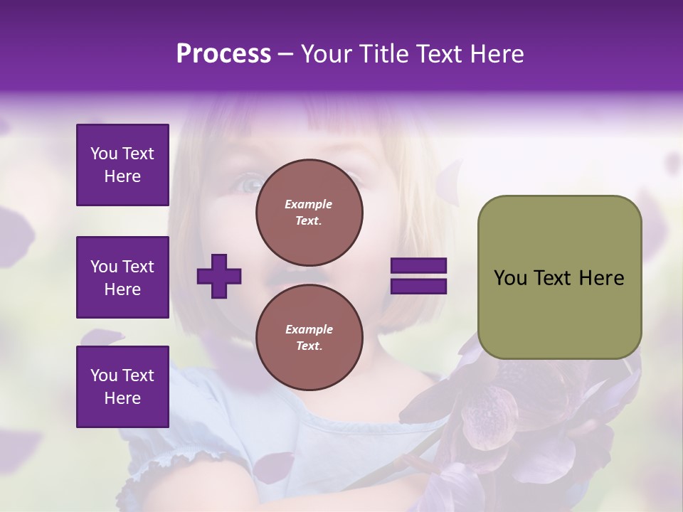 Female Laughing Color PowerPoint Template