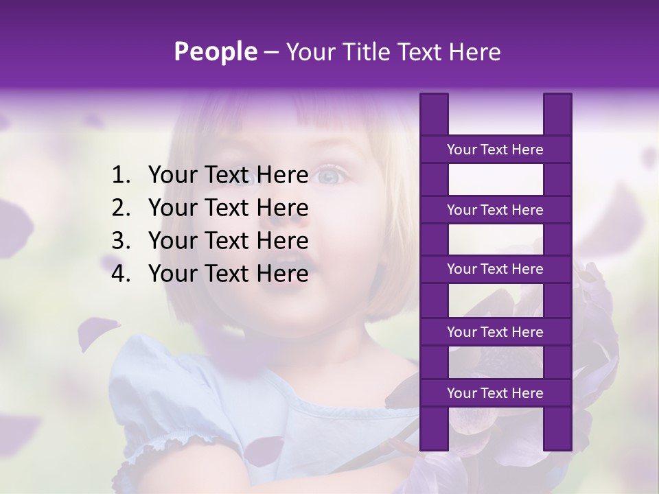 Female Laughing Color PowerPoint Template