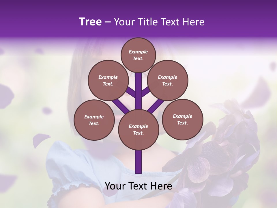 Female Laughing Color PowerPoint Template