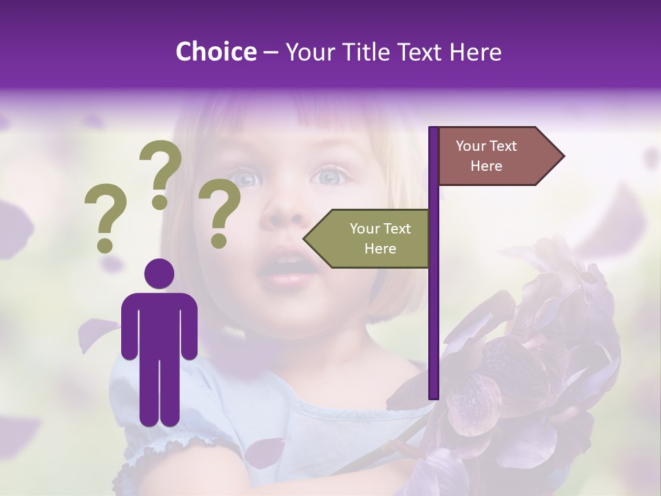 Female Laughing Color PowerPoint Template