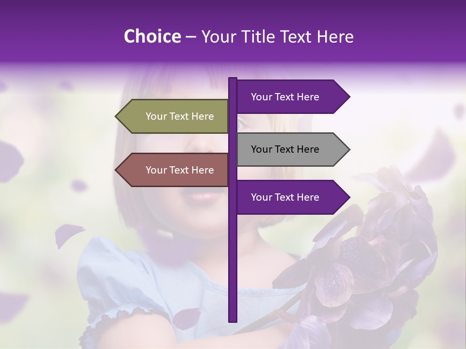 Female Laughing Color PowerPoint Template