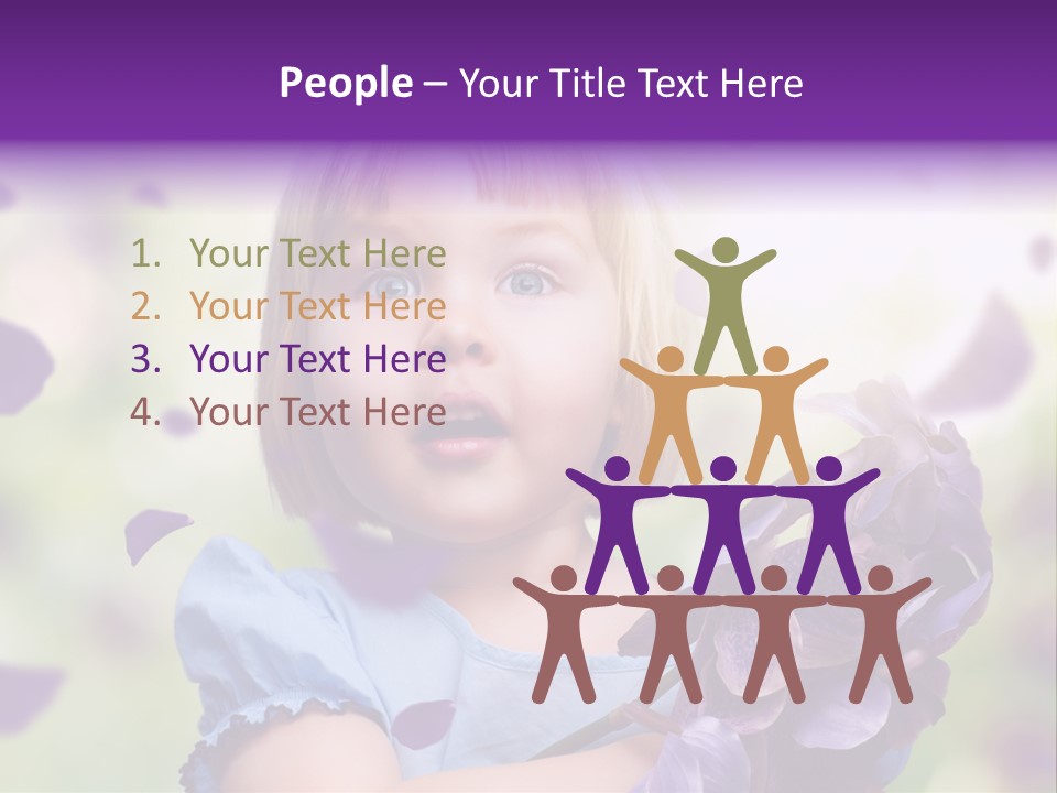 Female Laughing Color PowerPoint Template