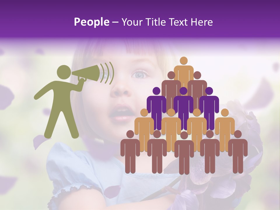 Female Laughing Color PowerPoint Template