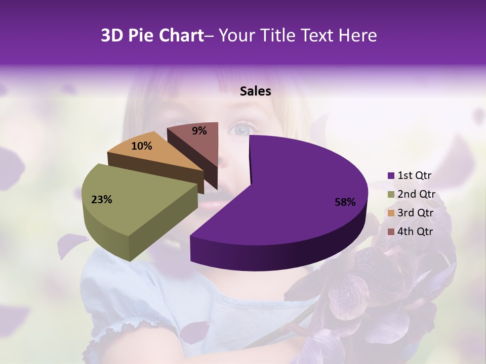 Female Laughing Color PowerPoint Template