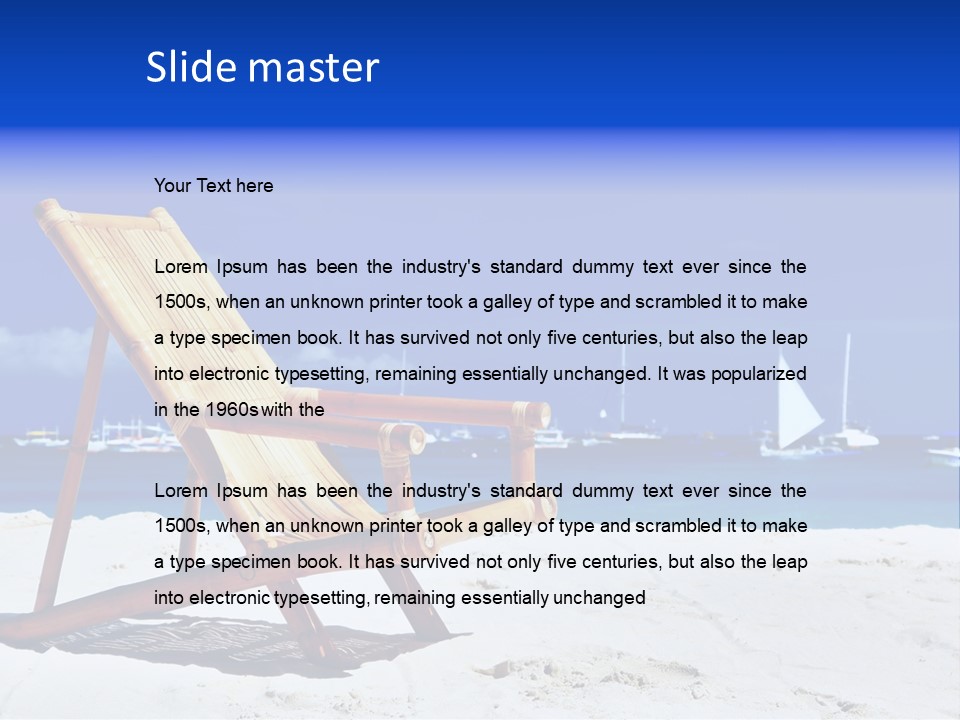 Resort Sailing Seascape PowerPoint Template