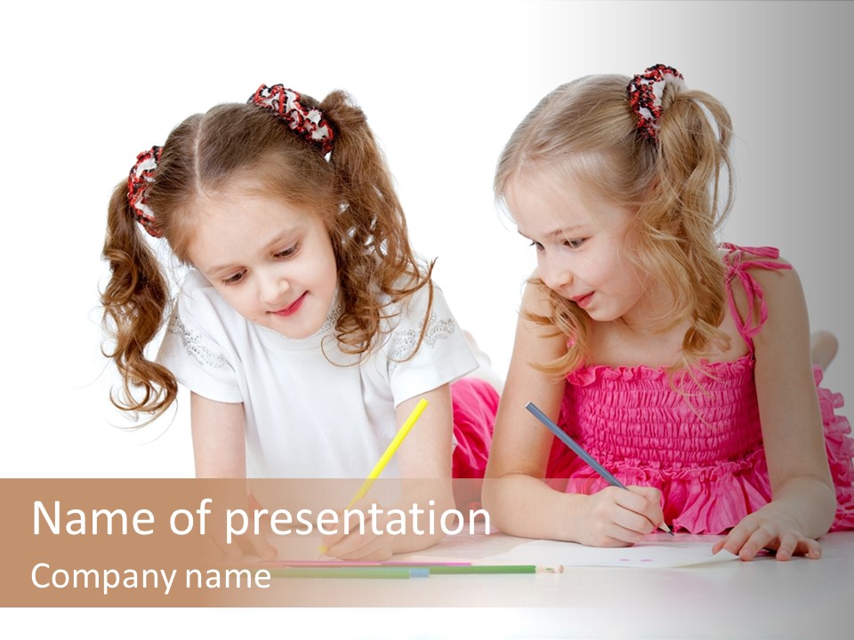 Child Joy Crayon PowerPoint Template