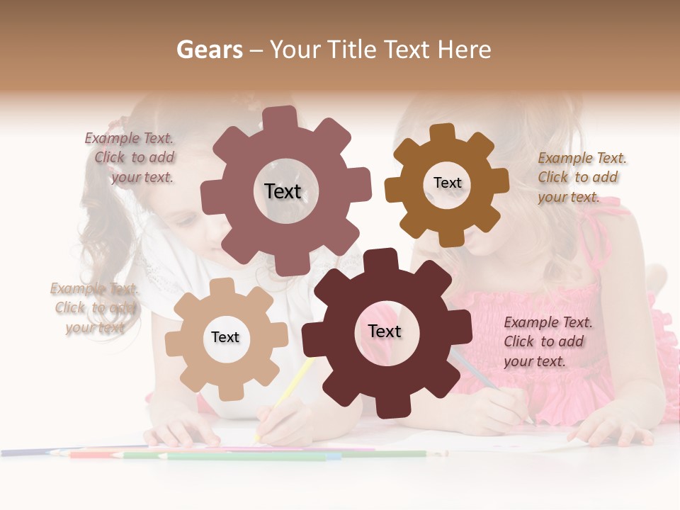 Child Joy Crayon PowerPoint Template