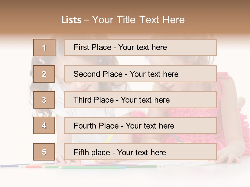 Child Joy Crayon PowerPoint Template