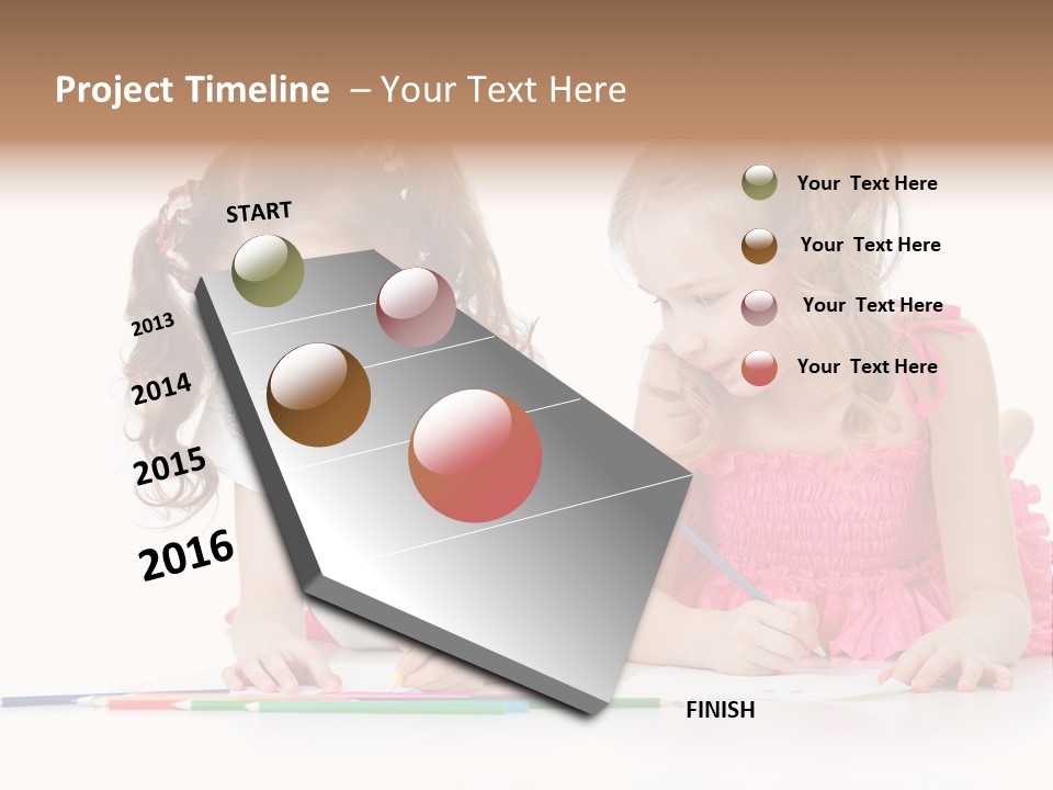 Child Joy Crayon PowerPoint Template