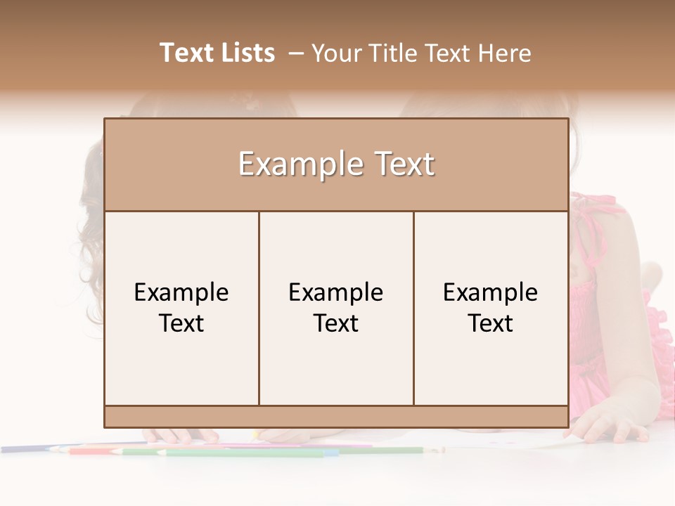 Child Joy Crayon PowerPoint Template