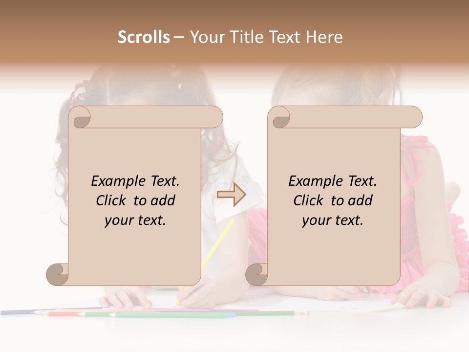 Child Joy Crayon PowerPoint Template