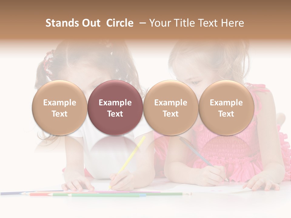 Child Joy Crayon PowerPoint Template
