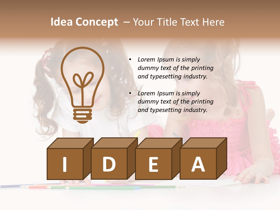 Child Joy Crayon PowerPoint Template